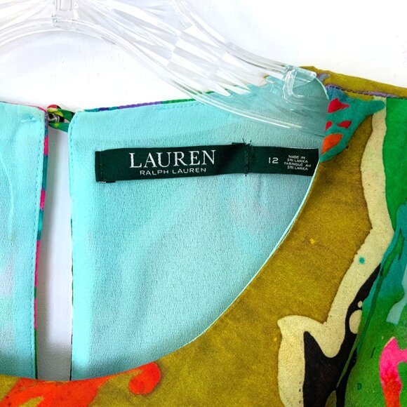 Lauren Ralph Lauren Women's Tropical Floral Shift Sleevless Dress Sz 12 - Picture 5 of 16
